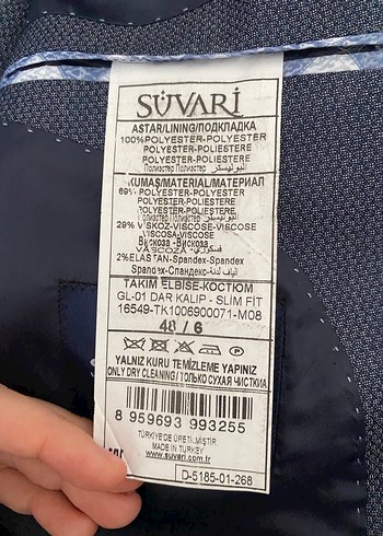 SÜVARİ - Düğmeli Lacivert Erkek Takım Ceket Elbise - Görsel 4