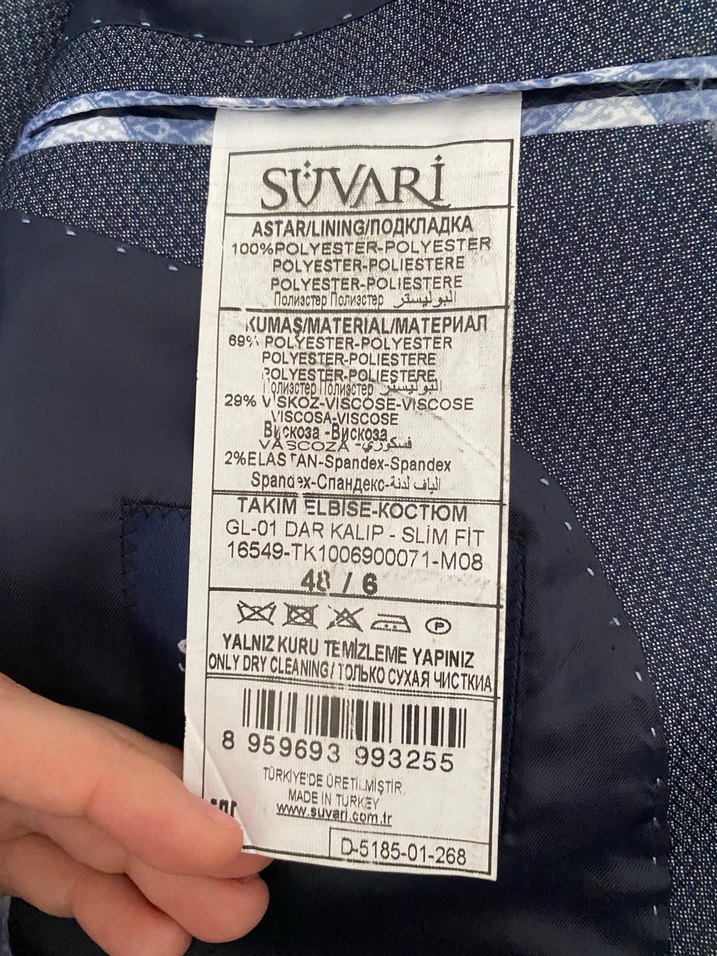 SÜVARİ - Düğmeli Lacivert Erkek Takım Ceket Elbise - Görsel 4