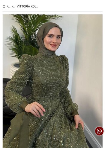 MERVEN AKYÜZ - HAKİ TESETTÜR ABİYE - Görsel 3