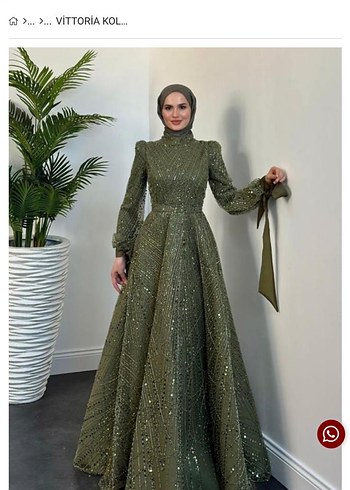 MERVEN AKYÜZ - HAKİ TESETTÜR ABİYE - Görsel 2