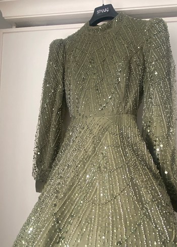 MERVEN AKYÜZ - HAKİ TESETTÜR ABİYE - Görsel 6