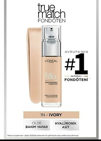 5 adet 1N ivory fondöten 