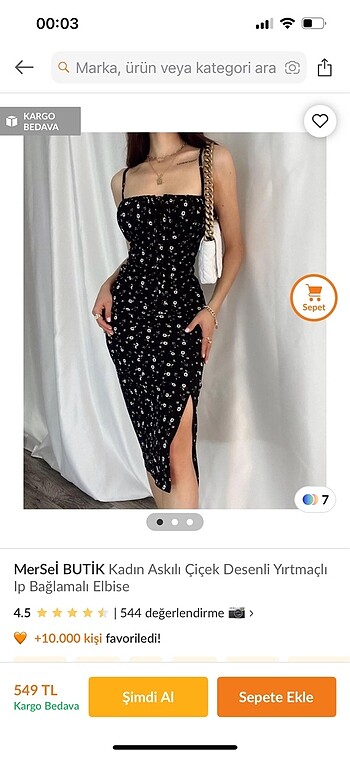 Çiçekli askılı elbise