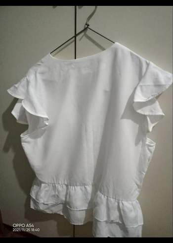 Düğmeli Beyaz 
 Mini Bluz - Görsel 2