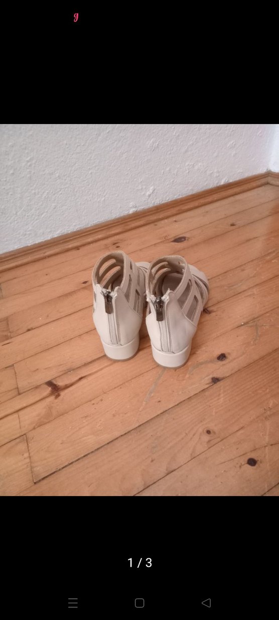 Bej Kadın kısa Topuklu Günlük Ayakkabı - Görsel 3