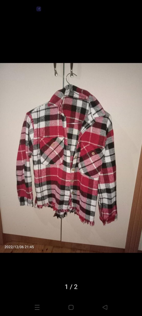 Kadın Koyu Kırmızı Uzun Kollu Düğmeli Gömlek - Görsel 2