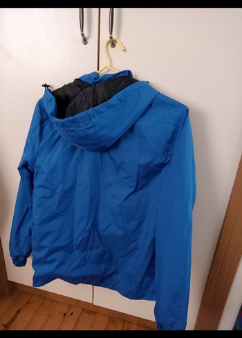 kadın Mavi Fermuarlı Yağmurluk - Görsel 3