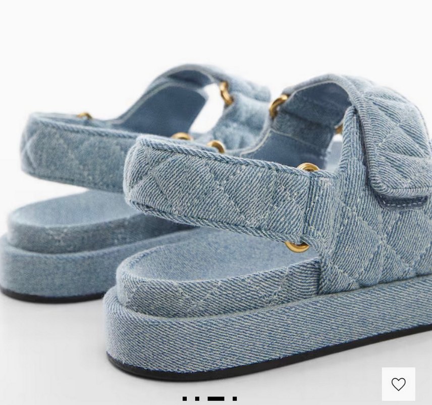 Mango kot dolgulu sandalet - Görsel 2