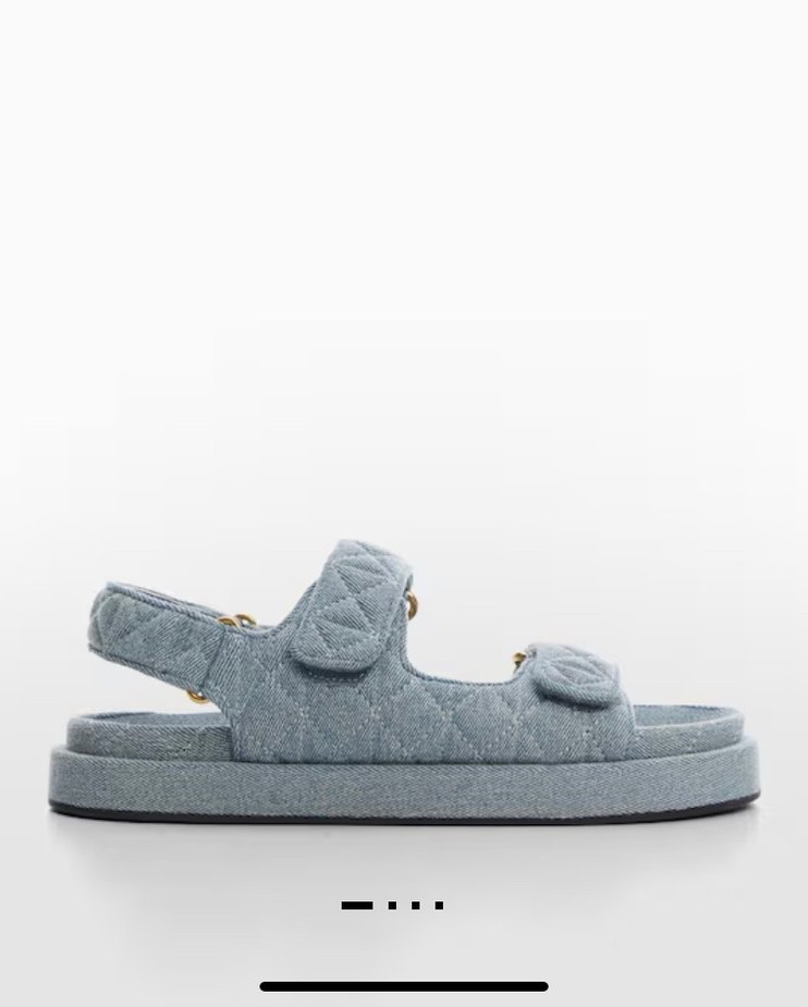 Mango kot dolgulu sandalet - Görsel 3