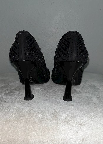 36 Beden siyah Renk Siyah Taşlı Stiletto Topuklu Kadın Ayakkabı