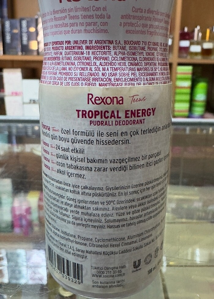 Rexona Teens Tropical Energy 108ml Mini Deo - Görsel 3