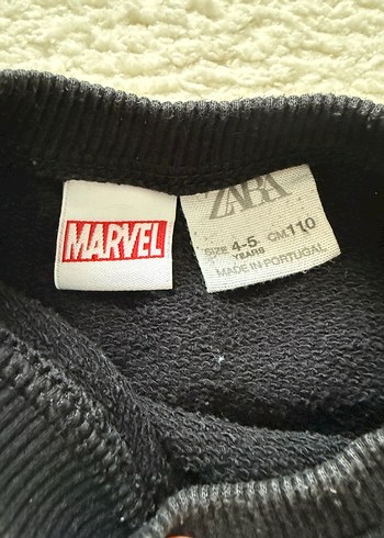 Zara Erkek Çocuk Siyah Spiderman Sweatshirt