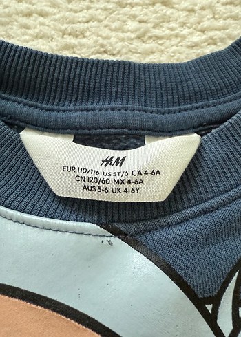 H&M Uzun Kollu Gri Bugs Bunny Baskılı Sweatshirt