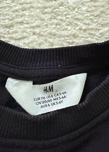 H&M Erkek Çocuk Siyah Ejderha Baskılı Sweatshirt