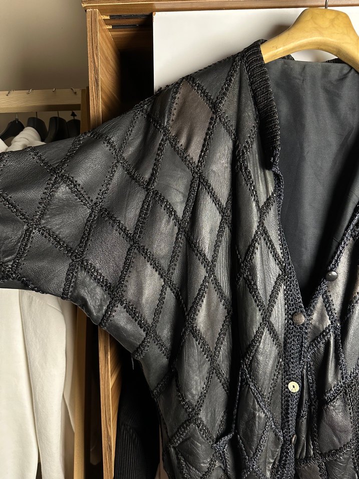 El Yapımı Özel Deri Ceket - Görsel 4