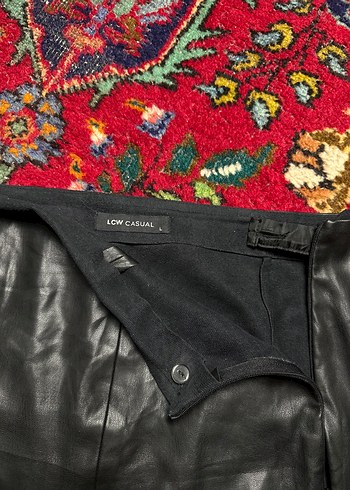 Siyah Deri Midi Mini Etek - Görsel 2