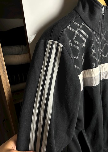 Adidas Siyah Fermuarlı Yüksek Yakalı Ceket - Görsel 5