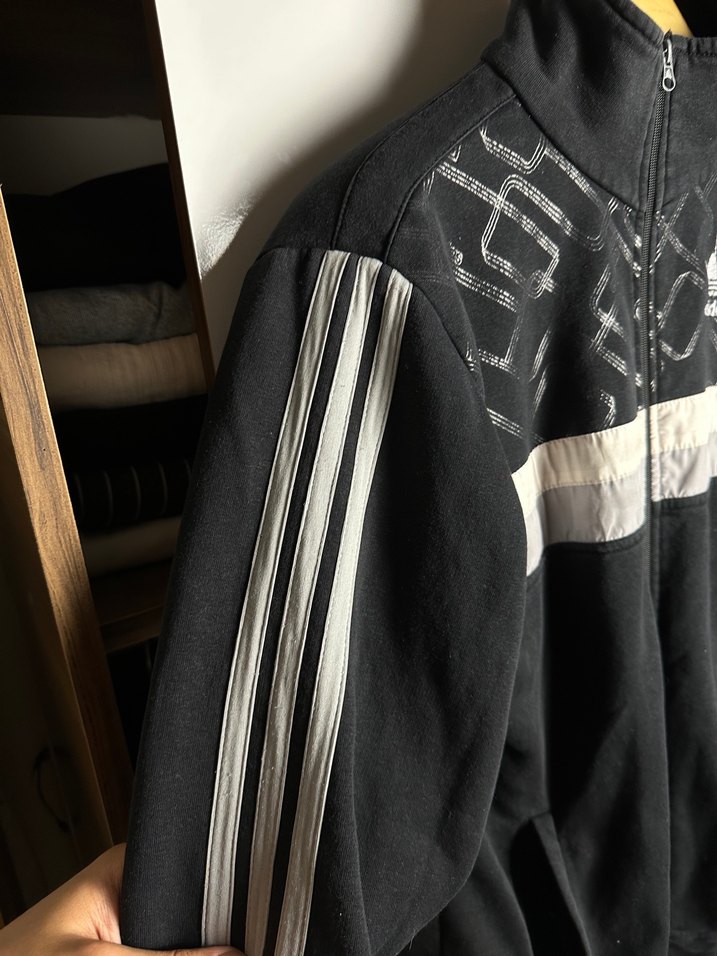 Adidas Siyah Fermuarlı Yüksek Yakalı Ceket - Görsel 5