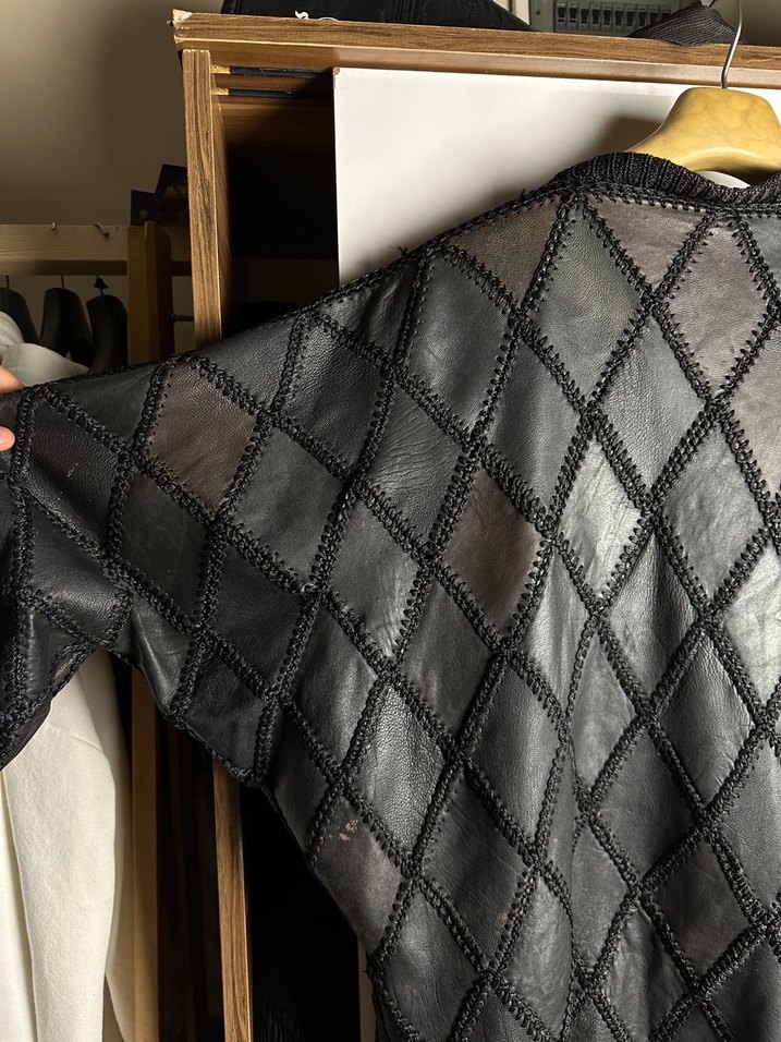 EL YAPIMI ORİJİNAL DERİ CEKET - Görsel 4