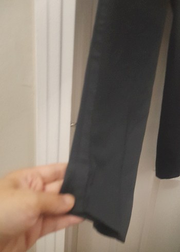 River Island Gri Kadın Kemerli Denim Pantolon