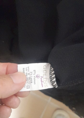 l Beden siyah Renk Dantel Detaylı Siyah Uzun Kollu Uzun Tunik