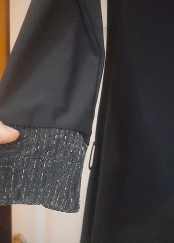 l Beden Siyah Uzun Kollu Drapeli Gotik Elbise