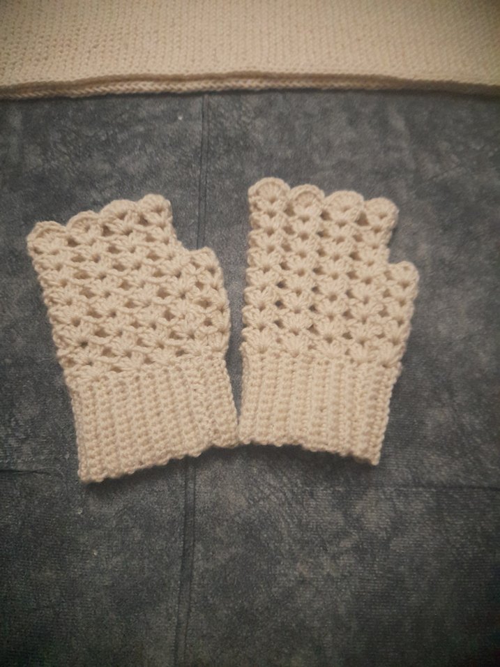 Bej Örgü Bere, Eldiven ve Atkı Seti - Görsel 4