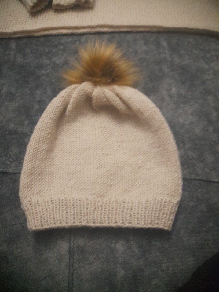 Bej Örgü Bere, Eldiven ve Atkı Seti - Görsel 3