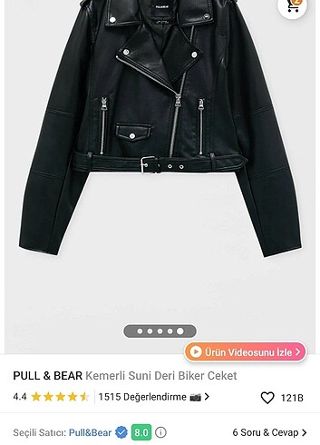 Pull and Bear Pull and Bear Deri Ceket