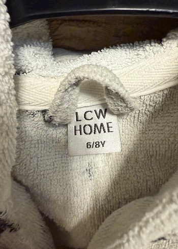 Kız ve erkek Çocuk Kapüşonlu Gri Baskılı Bornoz - Görsel 4