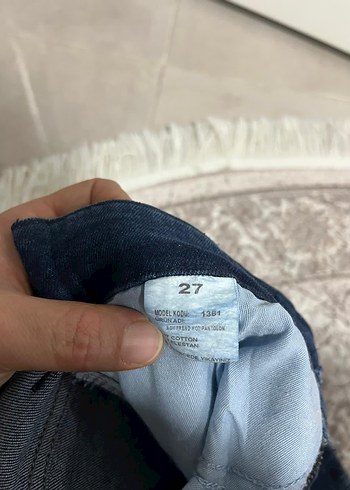 Kadın Lacivert Midi Boy Denim Pantolon - Görsel 3