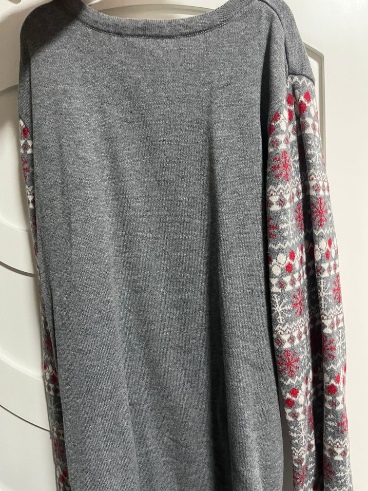 Gri Nakışlı Triko Uzun Kollu cocuk  Kazak - Görsel 3