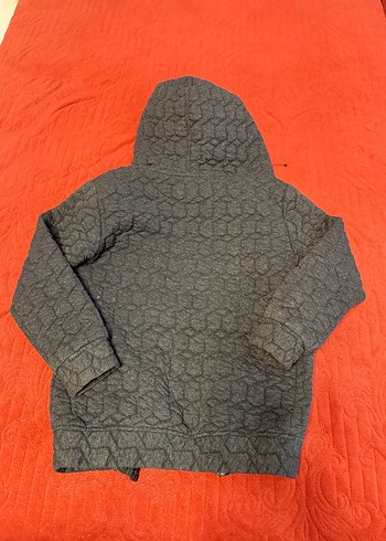 Kapüşonlu Gri Fermuarlı cocuk hırkası - Görsel 2