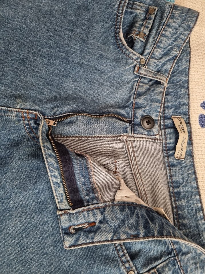 Kadın Mavi  Kot Pantolon - Görsel 5