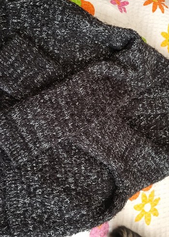 Gri Örgü Kadın Hırka - Görsel 4