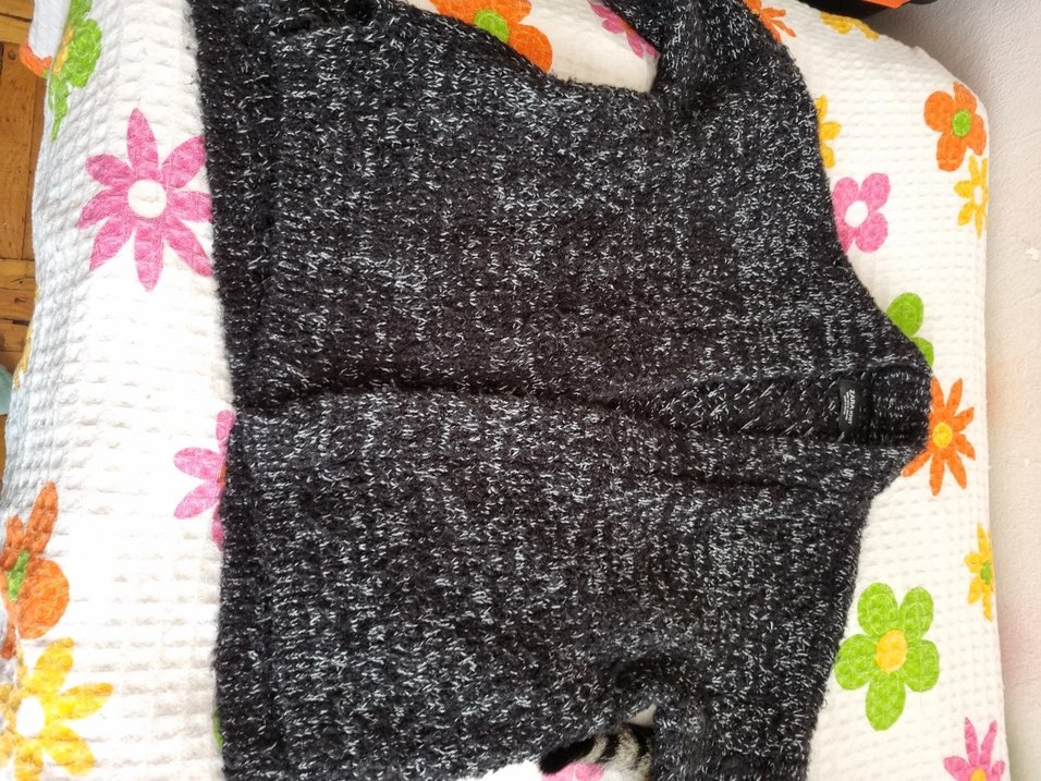 Gri Örgü Kadın Hırka - Görsel 3