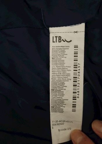 Fermuarlı Lacivert Midi Kadın Kışlık Mont - Görsel 7