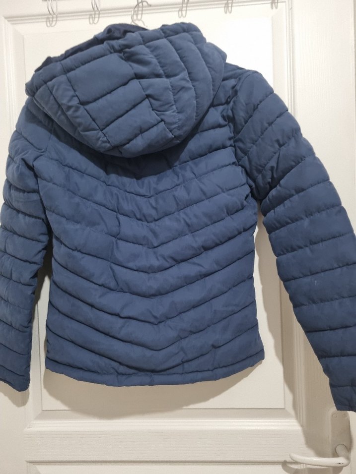 Fermuarlı Lacivert Midi Kadın Kışlık Mont - Görsel 2