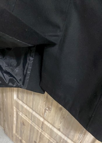 Siyah kaşe Erkek Kaban, Düğmeli, Ofis Stili - Görsel 8