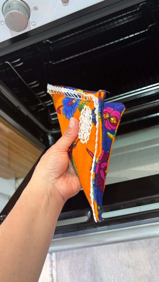 Çiçek Desenli Renkli Fırın Eldiveni - Görsel 4