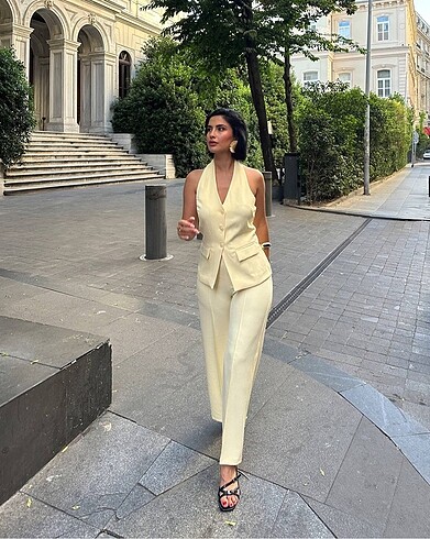 Butter yellow premium ikili takım