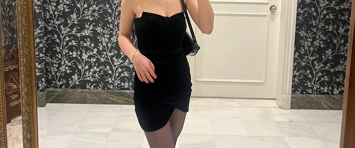 Bershka Mini kadife elbise