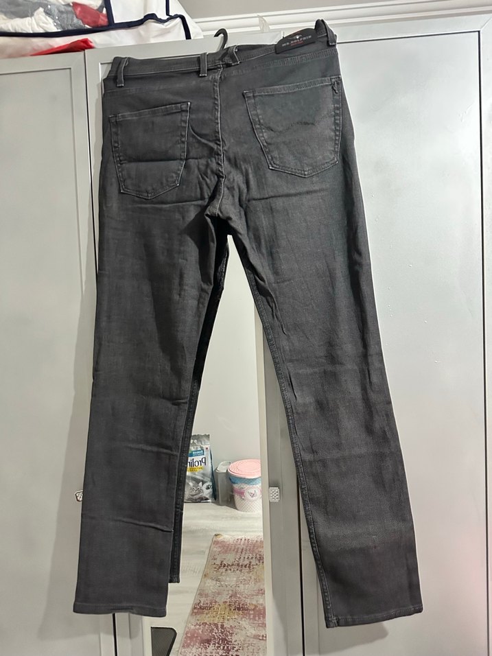Gri Regular Fit Denim Erkek Kot Pantolon - Görsel 4