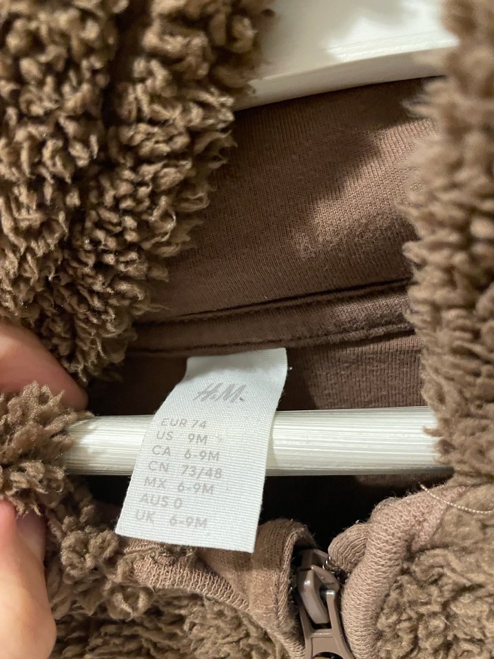 H&M teddybear Kahverengi Kürklü Bebek Tulumu - Görsel 2