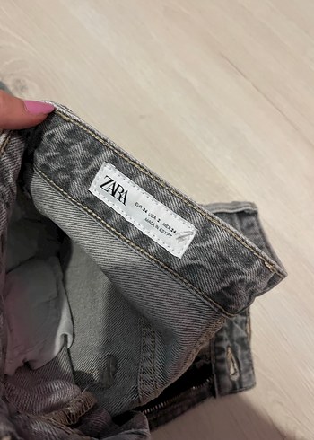 34 Beden gri Renk Zara Yüksek Bel Wide Leg Jean