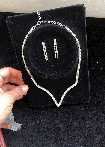 Gelin küpe kolye set