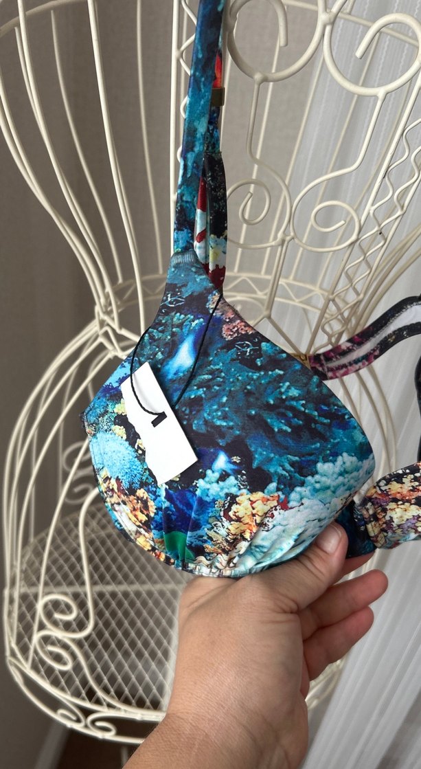 Dagi Bohem Çok Renkli Bağcıklı Bikini Üstü 38 beden - Görsel 2