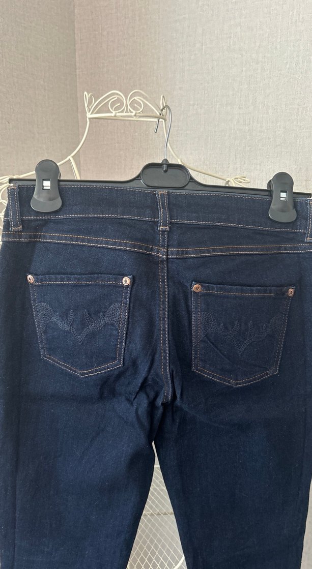 Lacivert Kadın Midi Denim Pantolon 10 beden - Görsel 3