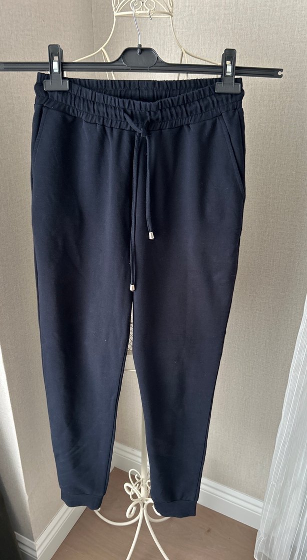 Lacivert Kadın Rahat Kesim Eşofman Altı hiç giyilmedi - Görsel 4