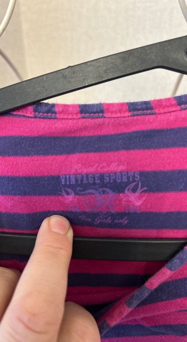 Mor Çizgili Uzun Kollu Kız Tişörtü - Görsel 2